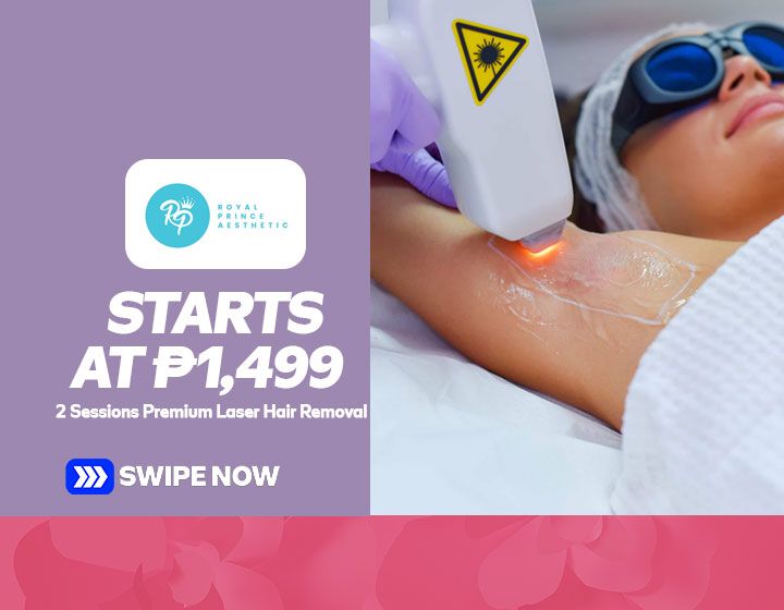 2 Sessions of Premium Laser Hair Removal starts at P1,499