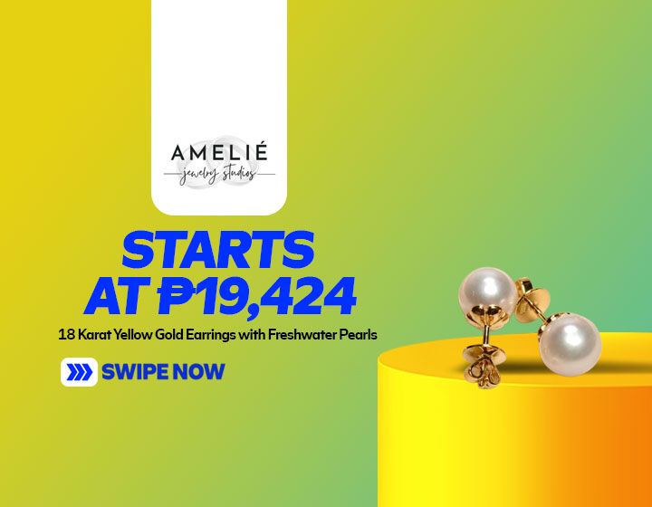18 Karat Yellow Gold Earrings with Freshwater Pearls starts at P19,424