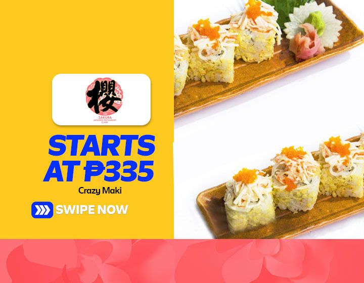 Crazy Maki starts at P335
