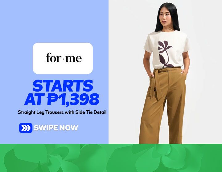 Straight Leg Trousers with Side Tie Detail starts at P1,398