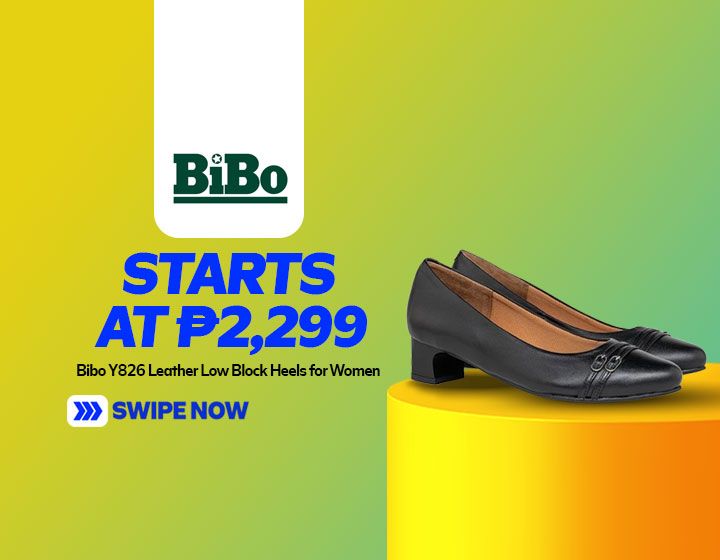 Bibo Y826 Leather Low Block Heels for Women starts at P2,299