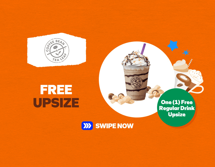 Get one (1) Free Regular Drink Upsize
